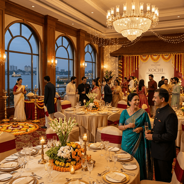 Live dosa counter at Kerala wedding reception Kochi